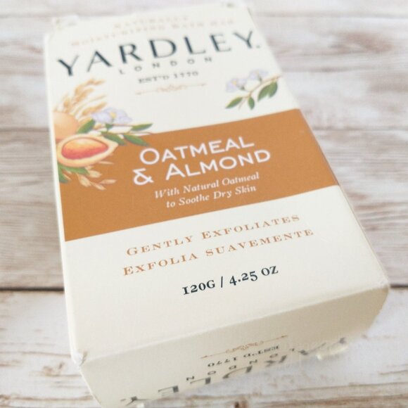 Yardley London Bar Soap Set of 2 New 4.25oz each Oatmeal & Almond, Cocoa Butter - Picture 4 of 8